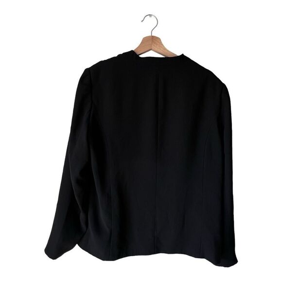 Women's  Plus jacket black solid George front zip up sweater cardigan size 16W. - Picture 6 of 9